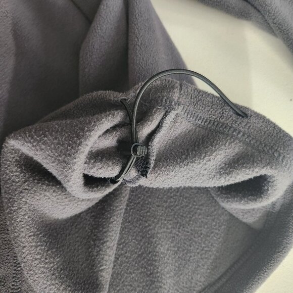 Bass Pro Shops Pullover Sweater Gray Quarter-Zip drawstring Long-Sleeve Fleece - Picture 5 of 9